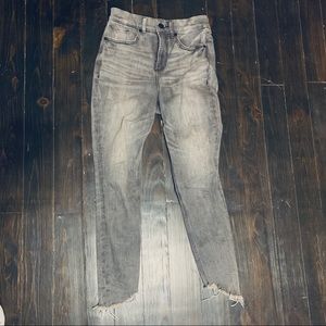 Express Gray Super High Rise Ankle Jeans 2